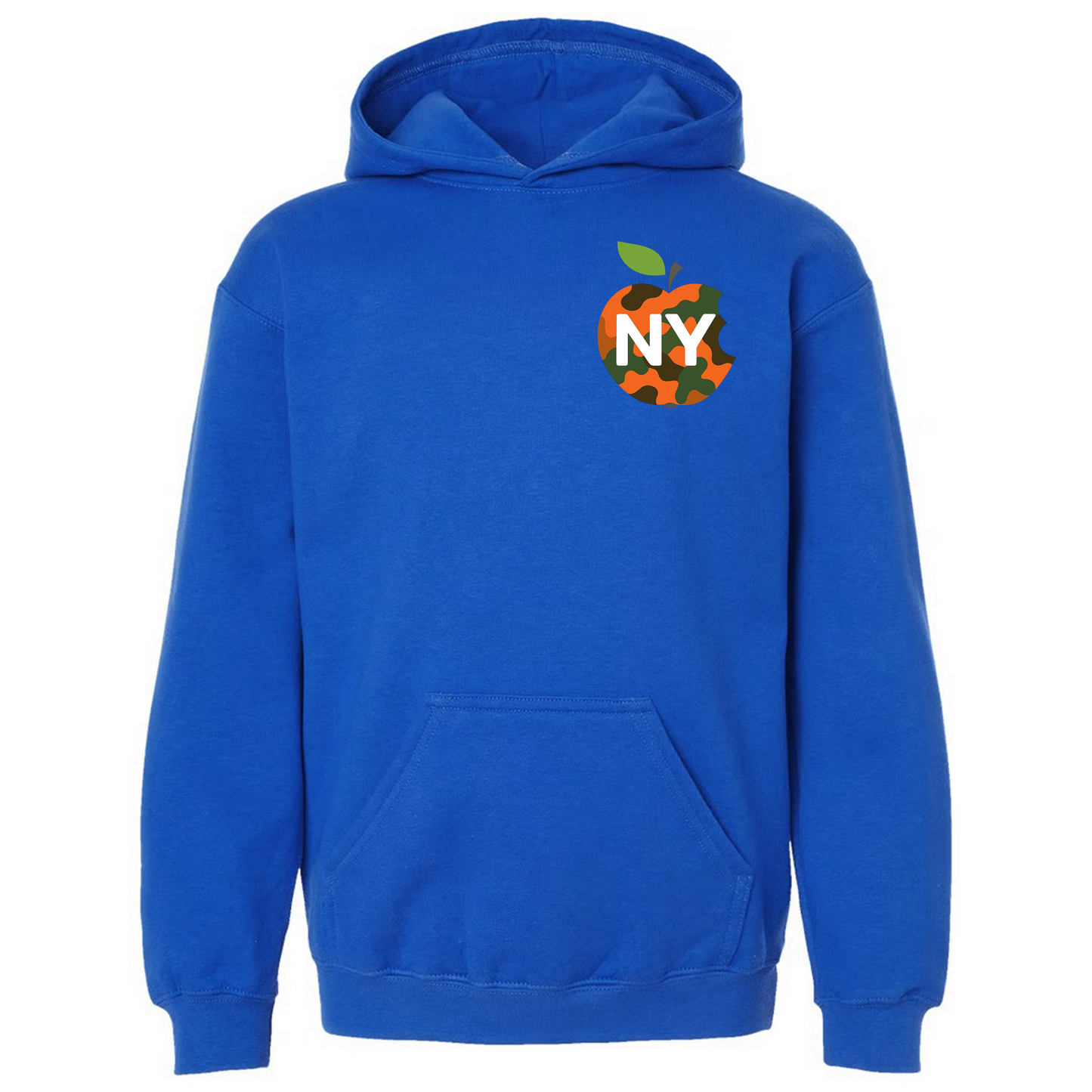 CAMO BITTENN APPLE NY HOODY/ROYAL BLUE